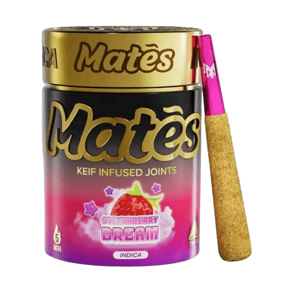 kief-infused joints—5 mini pre-rolls strawberry