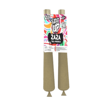 Turnt Up Zaza THCA pre-rolls—2-pack infused with crushed diamonds